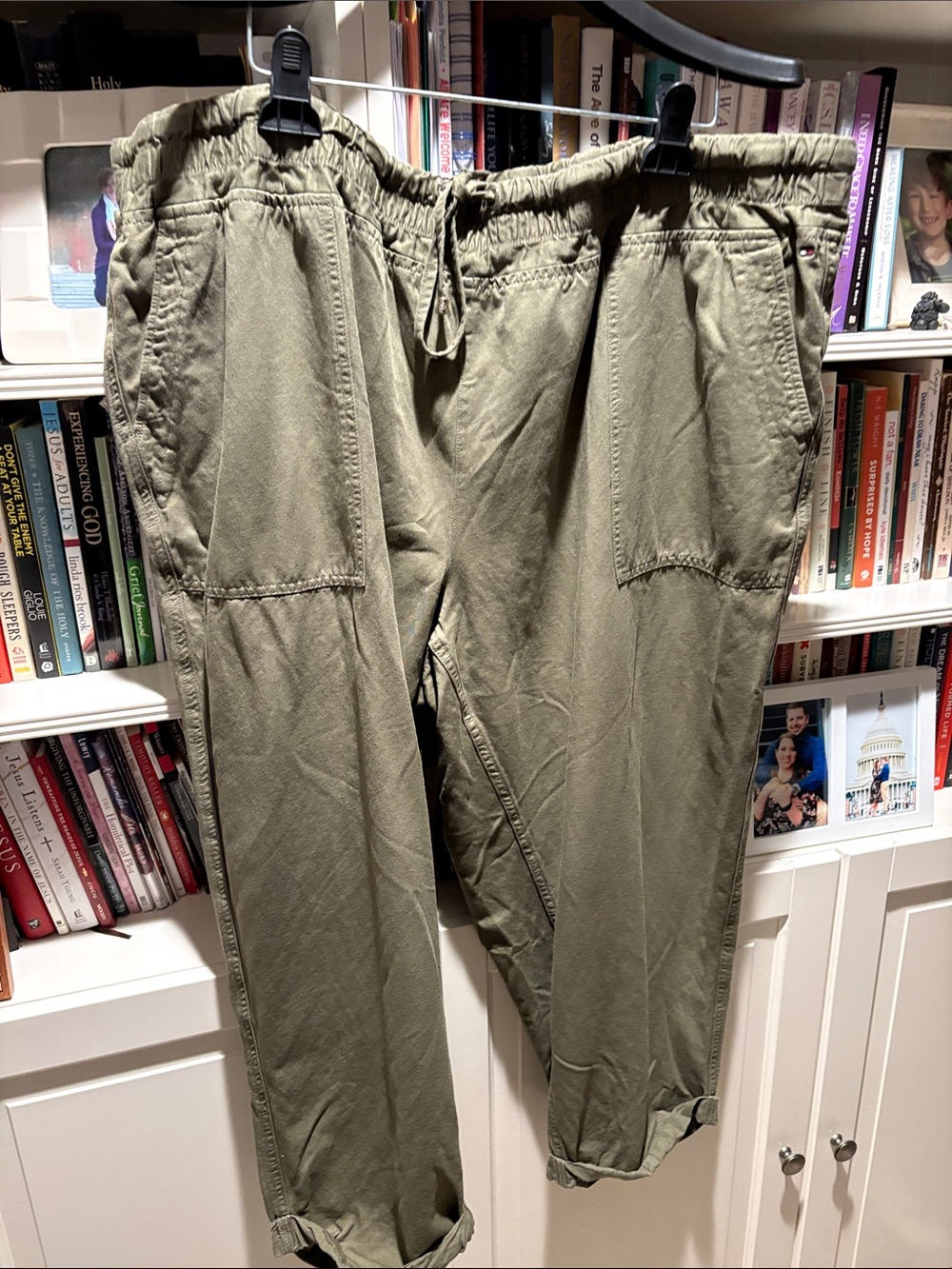 Tommy Hilfiger Olive Green Cargo Jogger Pants